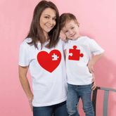 Tee shirt mère fils puzzle